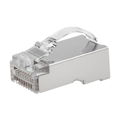 Konektor 8/8 RJ45 cat.6a, Easy-Pass-Through, tienený, na drôt aj lanko, AWG 24-26, 10ks/bal