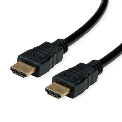 Kábel HDMI M/M 3m, High Speed+Eth, 4K@30Hz, HDMI 1.4, G pozl. kon., čierny, Roline Recycled Material
