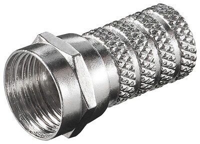 Konektor F satelitný samec ø4mm/2.4mm, dĺžka 20mm, Zn-Ni, 100ks/bal