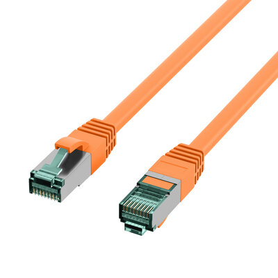 S/FTP (PiMF) Patchkábel LSOH 0.15m cat.6a, oranžový, Cu