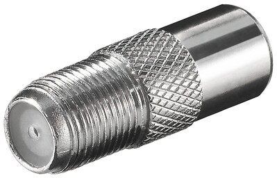 Adaptér IEC TV/F-konektor M/F, priamy, Zn, 10ks/bal