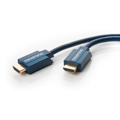 Kábel HDMI M/M 7.5m, Ultra High Speed+Eth, 4K@60Hz, HDMI 2.0, 18G, G pozl. kon., Modrý, C