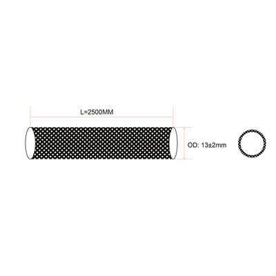 Káblový organizér FlexWrap, 2.5m, ⌀ 13-25mm, čierny