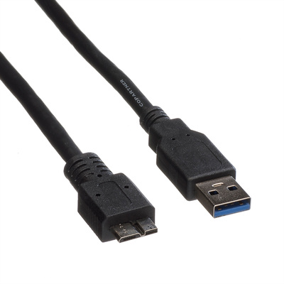 Kábel USB 3.2 Gen 1, A-MICRO-B(3.0) M/M 2m, 5Gbps, čierny