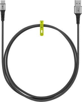 Kábel USB 2.0 Typ C AM/CM 1m, High Speed, Power Delivery 60w 20V3A, čierny/sivý