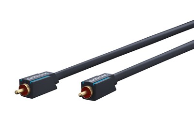 Kábel Cinch audio M/M 1m, modrý, pozl. konektor, ClickTronic