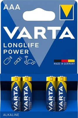 Baterka VARTA Longlife Power Alkalická AAA (4ks) 1.5V (LR03) 4BL