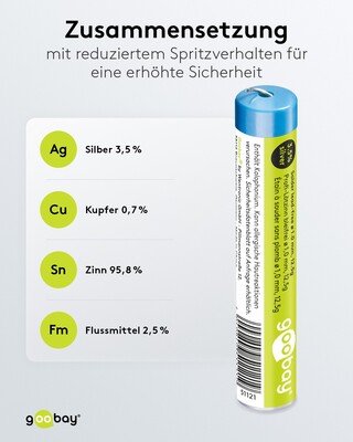 Cín spájkovací o priemere 1mm 12.5g - bezolovnatý