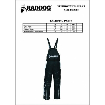 Nohavice figurantské RADDOG, nepremokavé, podšité, XL