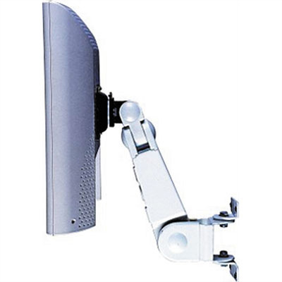 Držiak pre monitor na stenu, max 6kg, rameno 340mm, VESA 75/100, strieborný