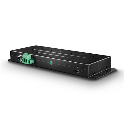 Hub USB 3.2 Gen.2 Typ C, 7 Port, 3x USB C, 4x USB A, kovový, s ext. adaptérom a úchytmi, kábel 0.6m
