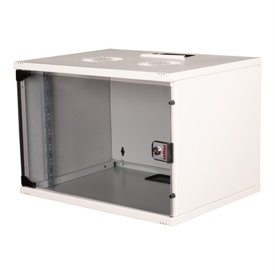 19" Rack na stenu 7U, sivý, 370x540x400 mm (HxWxD), RAL 7035, BASIC