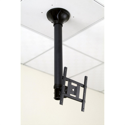 Držiak pre monitor / TV, stropný, max 20kg, dĺžka 65-105cm, VESA 75/100/200, čierny