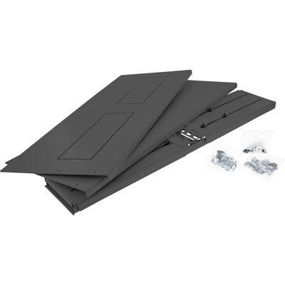 19" Mini skriňa ramova 2U, nastavitelná hĺbka: 240 - 400mm, čierna