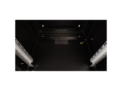19" Rack na stenu 16U, čierny, 818x600x600mm (HxWxD), RAL9005, PRO, otočný (2-dielny)