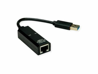 Adaptér USB 3.0 na RJ45 (Gigabit Ethernet), 15cm, čierny