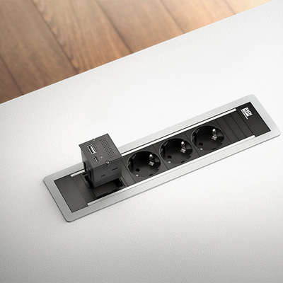 Modul pre BACHMANN, mini port replikátor pre PC, 2x USB A + C (PD 100W), RJ45, Mini DP, čierny