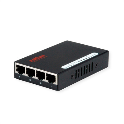 Switch Gigabit 8port, kovový priemyselný, Napájanie 5V /1.2A (alebo cez USB), čierny MINI