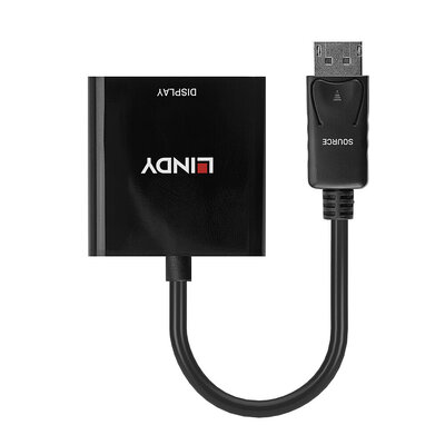 Adaptér DisplayPort/DVI M/F, 16cm čierny, Aktívny 1920x1200@60Hz