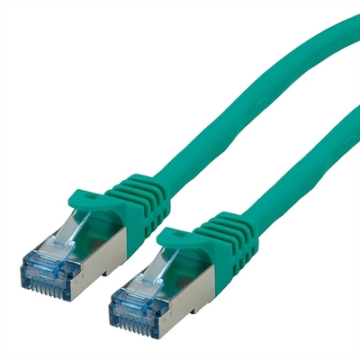 S/FTP (PiMF) Patchkábel LSOH 0.3m cat.6a, zelený, Cu, Component Level, GHMT