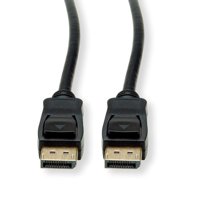 Kábel DisplayPort M/M 5m, 8K@60Hz, DP v1.4, 32.4Gbit/s, čierny, pozl. konektor