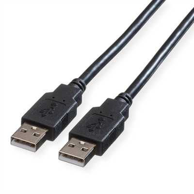 Kábel USB 2.0 A-A M/M 0.8m, High Speed, čierny