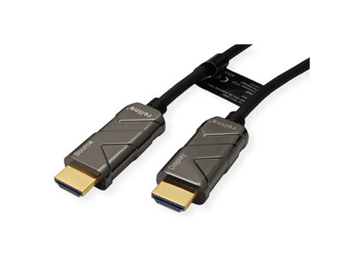 Kábel HDMI M/M 10m, Ultra High Speed+Eth, 8K@60Hz, HDMI 2.1, čierny, jednosmerný, aktívny, optický