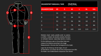 Overal treningový, nepremokavý, unisex, čierna+sivá XL
