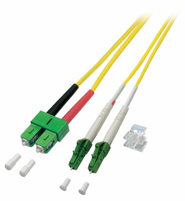Fiber kábel LC/APC-SC/APC, 10m Duplex OS2(9/125µm), LSOH, 2mm, žltý