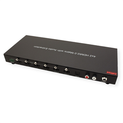 Video selektor/switch HDMI 4IN/2OUT, Audio Extraktor, UHD 4K@60Hz, Matrix