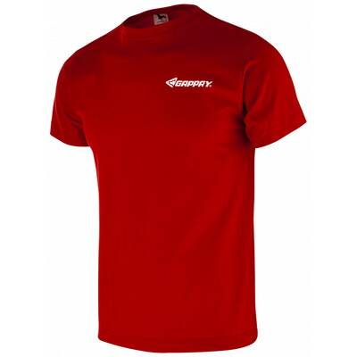 Tričko s krátkym rukávom s logom GAPPAY, unisex, červené, XXL