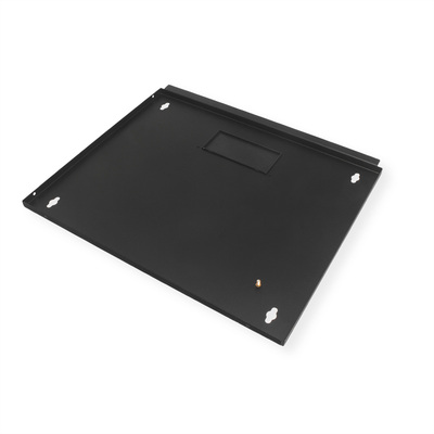 19" Rack na stenu 9U, čierny, 505x600x600mm (HxWxD), RAL9005, PRO, odnímateľné bočnice