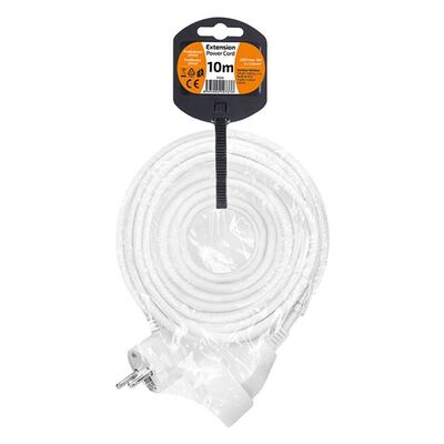 Predlžovačka 10m s 1 zásuvkou, 1.50mm², biela