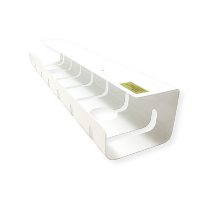 Káblový organizér, žľab na káble pod stôl, hliníkový, 530x110x80mm (DxHxV), biely, 2ks/bal