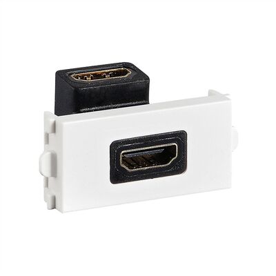 Modul SNAP-Value HDMI F/F 90°, čierny s bielym rámom §§