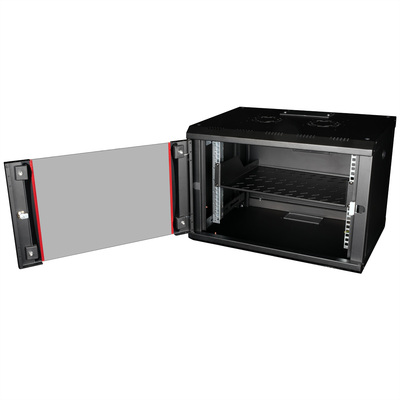 19" Polica 350mm, max. 25kg, 2U, sada skrutiek a podložiek v balení, čierna