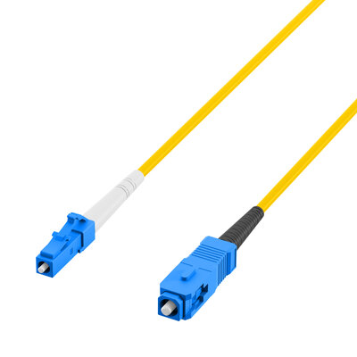 Fiber kábel LC-SC, 5m Simplex OS2(9/125µm), LSOH, G657.A2, ohybný, 2mm, žltý
