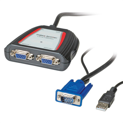 Video distribútor / splitter VGA 1IN/2OUT, 250MHz, napájanie USB