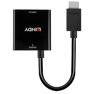 Adaptér HDMI na VGA, 10cm čierny, 1920x1200@60Hz 12bit