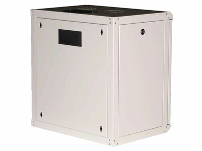 19" Rack na stenu 12U, sivý, 505x600x450 mm (HxWxD), RAL 7035, PRO, odnímateľné bočnice