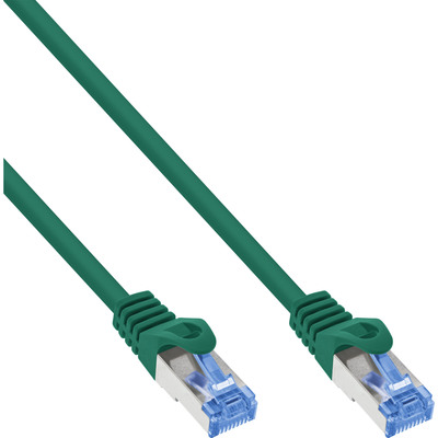 S/FTP (PiMF) Patchkábel LSOH TPE 5m cat.6a, zelený, CCA, flexibilný
