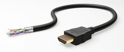 Kábel HDMI M/M 0.5m, Ultra High Speed+Eth, 4K@60Hz, HDMI 2.0, 18G, G pozl. kon., čierny