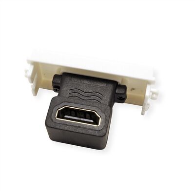 Modul SNAP-Value HDMI F/F 90°, čierny s bielym rámom §§