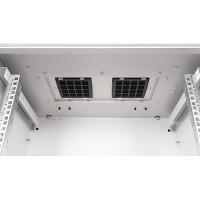 19" Rack na stenu 20U, sivý, 1068x600x450mm (HxWxD), RAL7035, IP55, vonkajší, odnímateľné bočnice