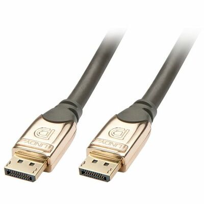 Kábel DisplayPort M/M 7.5m, 4K@60Hz, DP v1.2, 17.28Gbit/s, sivý, pozl.konektor, Cromo Gold §§