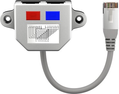 Rozdvojka Y, RJ45 M na 2x10/100, UTP ISDN 1:1