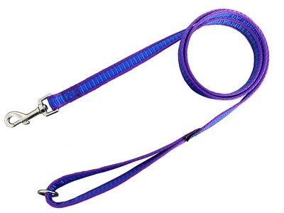 Vodítko na poslušnosť REBRÍK s uškom, 20mm/1.5m, chrómová karabína, popruh, sivé