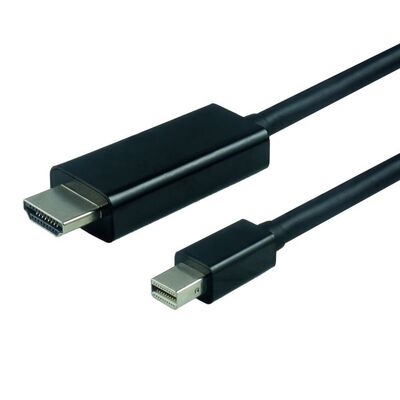 Kábel DisplayPort mini na HDMI M/M 1m, jednosmerný, 4K@60Hz UHD, audio, čierny