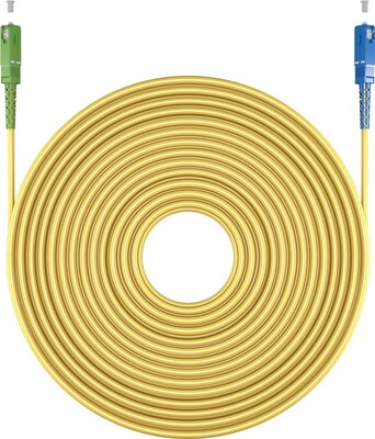 Fiber kábel SC-SC/APC, 15m Simplex OS2(9/125µm), LSOH, 3mm, žltý