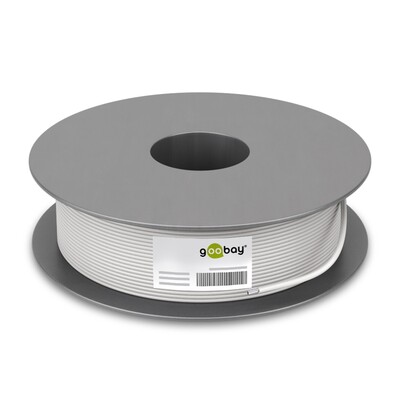 Kábel koax. návin 100m, RG59, 75 Ohm, 2x tienený, 100 dB, 6.9mm, CCS, biely